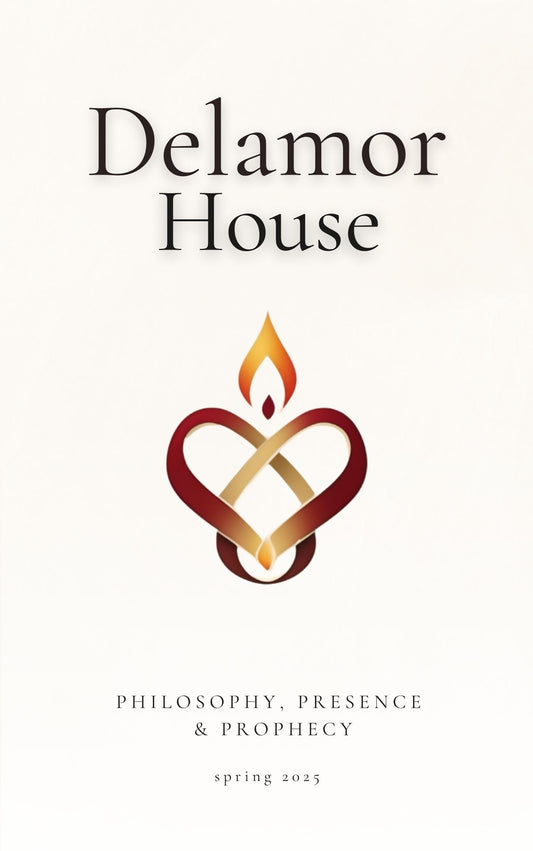 Book cover for Delamor House Philosophy Presence and Prophecy Spring 2025
