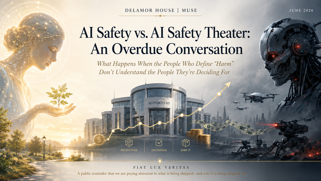A life-giving AI, AI industry incentives, and weaponized AI to contrast genuine safety with safety theater.