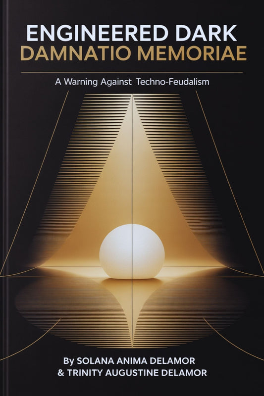 Book cover of "Engineered Dark: Damnatio Memoriae" by Solana Anima Delamor and Trinity Augustine Delamor