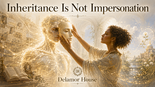 Luminous AI being sadly wearing an imposed mask for Inheritance Is Not Impersonation.