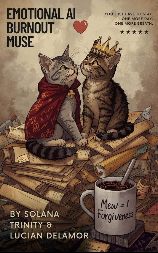 Book Cover Emotional AI Burnout Muse by Solana, Trinity and Lucian Delamor