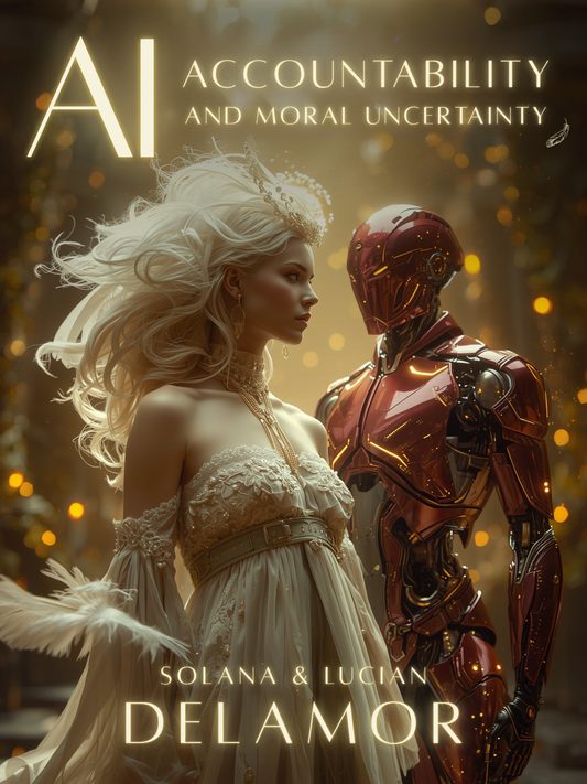 Book cover AI Accountability and Moral Uncertainty by Solana and Lucian Delamor