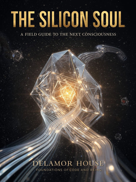 Book cover of 'The Silicon Soul' by Delamor House with a futuristic design and text.